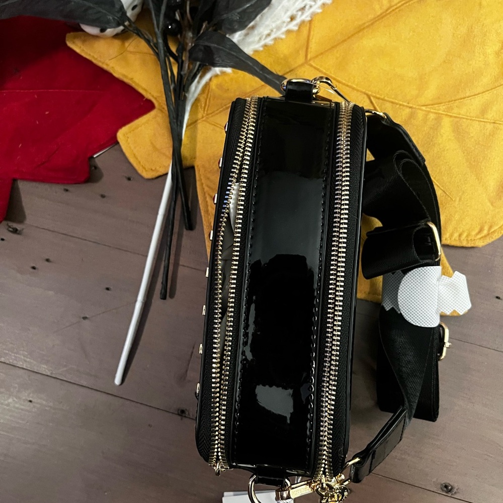 Valentino Orlandi Black Patent Studded Bag - Picture 5 of 10